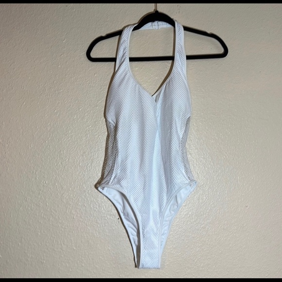 Victoria's Secret One-Piece Swimsuit Halter White Mesh Monokini size M (NWT/D) - Picture 5 of 11